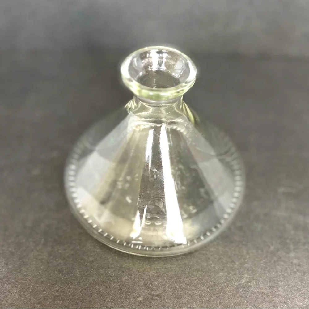 Mod Dep Clear Glass Alcohol Vinegar Jar Lab Bottle Marked (no stopper) Vintage